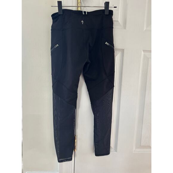 Ivivva Lululemon Black 7/8 Ankle Mesh Leggings - Picture 2 of 5